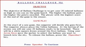 Balloon Challenge Instructions