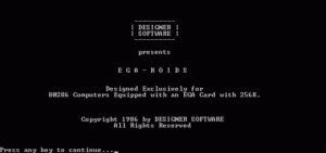 EGA-Roids Title screen