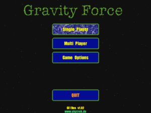 Gravity Force The title screen