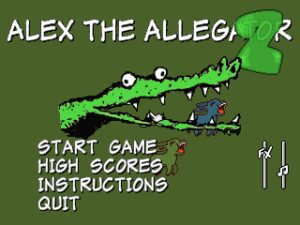 Alex the Allegator 2 Main menu