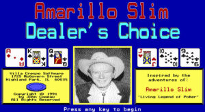 Amarillo Slim Dealer's Choice Title screen