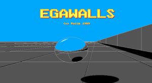 EGA Walls Title screen with animation