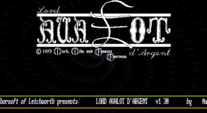 Lord Avalot d'Argent The title screen