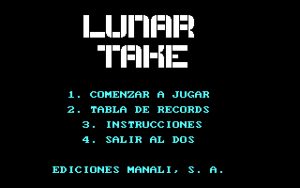 Lunar Take Main menu