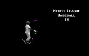 MicroLeague Baseball 4 Title screen
