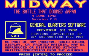 Midway: The Battle That Doomed Japan Title screen