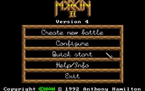 Morkin II Main menu