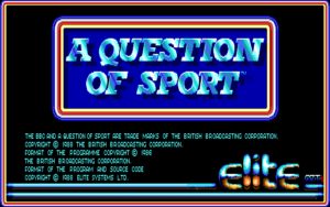A Question of Sport Title Screen.