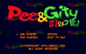 Pee & Gity Special Title screen
