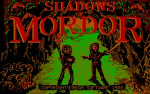 The Shadows of Mordor The title screen - The main heroes Frodo and Sam