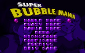 Super Bubble Mania Main menu