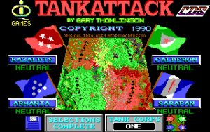 Tank Attack Title screen and main menu