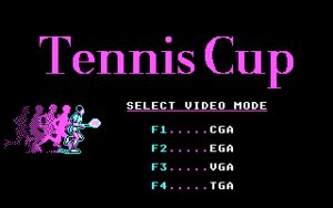 Tennis Cup Choosing Video Mode.