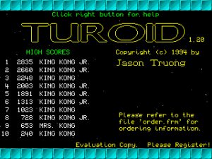 Turoid Title screen