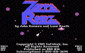 Zappa Roidz Title screen